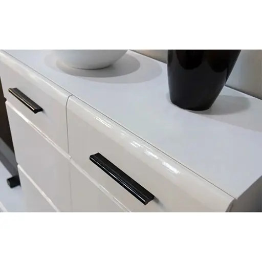 Модульная стенка для гостиной ВМК (БРВ) Арктика Нимфея альба + Белый глянец (GRB-1897) - фото 5