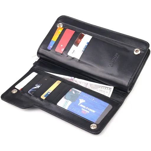 Женский кожаный кошелек Canpellini 20х10.5х3 см acs0025092 - фото 3