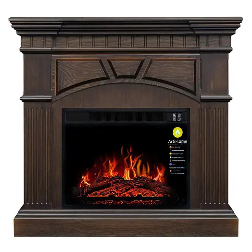 Электрокамин ArtiFlame YORK AF23S МАХАГОН КОРИЧНЕВЫЙ АНТИК