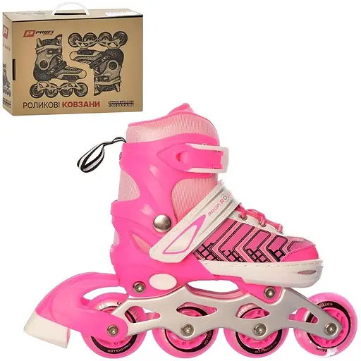 Ролики Profi A4137-XS-P діаметр коліс 64 мм розмір регульований 27–30 рожеві - фото 5