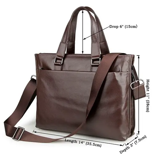 Чоловіча шкіряна сумка Vintage 35,5х28х7,5 см sum0012429 - фото 3