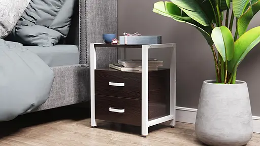 Тумба універсальна Ferrum-decor Вів'єн 2/2 50x41x40 білий ДСП Венге 16мм (FRD-106181)