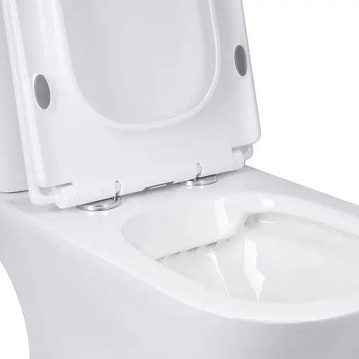 Унитаз-компакт Qtap Presto Quadro безободковый с сиденьем Soft-close QT24221215AW, Белый - фото 7