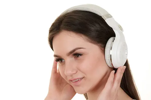 Наушники Bluedio T2 Plus со встроенным радио Bluetooth беспроводные белые - фото 7