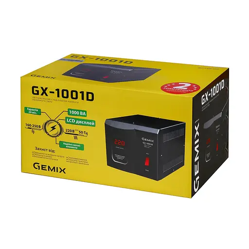 Стабилизатор напряжения Gemix GMX-1001D 700 Вт релейный стрелочный - фото 4