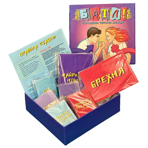 Настольная игра "Батл! Мужчины против женщин" Vechornytsi 0096-VCHR 530 карточек - фото 3
