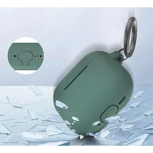 Чехол AhaStyle Colorful Silicone Case для AirPods 4 Midnight Green [133814] - фото 4