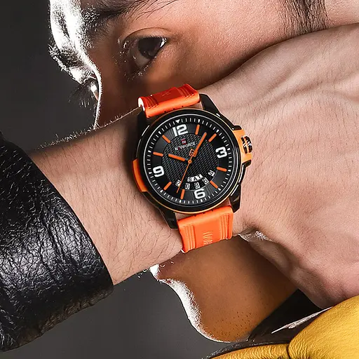 Часы наручные мужские Naviforce Young Orange Черный (3492) - фото 7