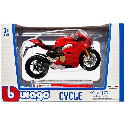 Дитяча модель Мотоцикла DUCATI Panigale V4 Bburago 18-51030-5 масштаб 1:18 - фото 1