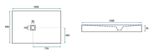 Душовий піддон Rea black Stone 80x120 REA-K9602 Чорний - фото 7