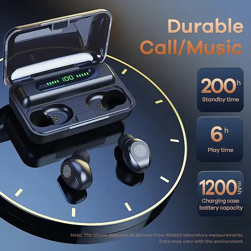 Блютуз Стерео Гарнитура Remax TWS-43 Черный - фото 4