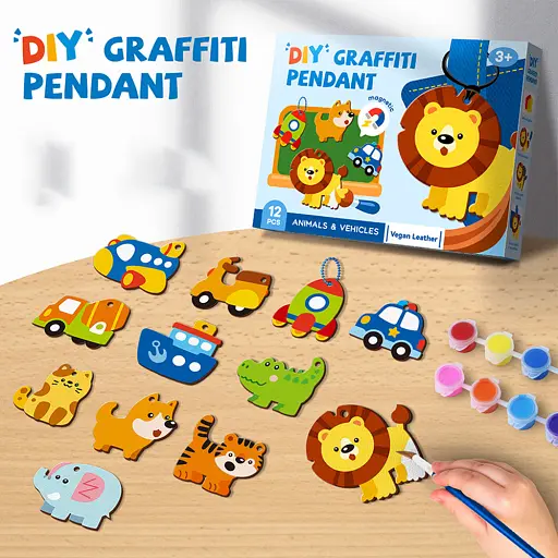 Набір для творчості, магніти, 12 шт., декор, фарби 12 кольорів - фото 2