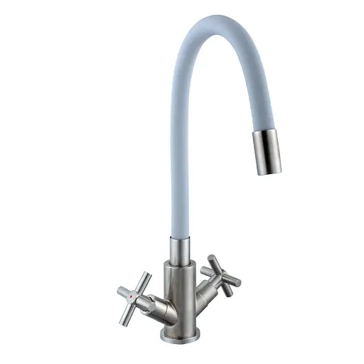 Змішувач для кухні Globus Lux DUKAT SD4-203SG одноважільний поворотний з нержавіючої сталі для зручного використання