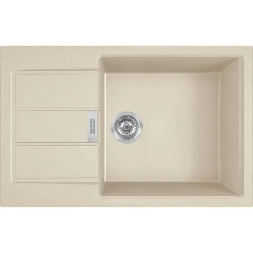 Кухонна мийка Franke Sirius 2 тектонайт, прямокут., з крилом, 780х500х200мм, чаша - 1, врізна, бежевий