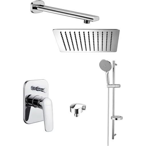 Душова система прихованого монтажу Imprese Praha new SET20220105, Хром - фото 1