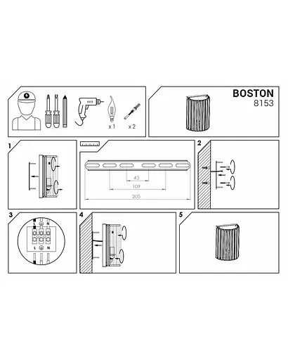 Бра Nowodvorski 8153 Boston I - фото 4