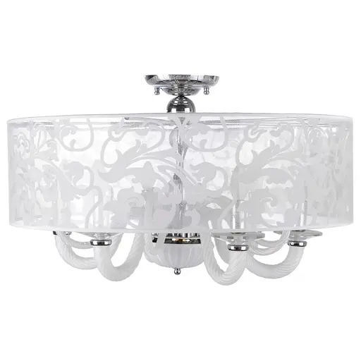 Люстра стельова Brille з абажуром торт E14 60W WH (BL-059S/6) - фото 3