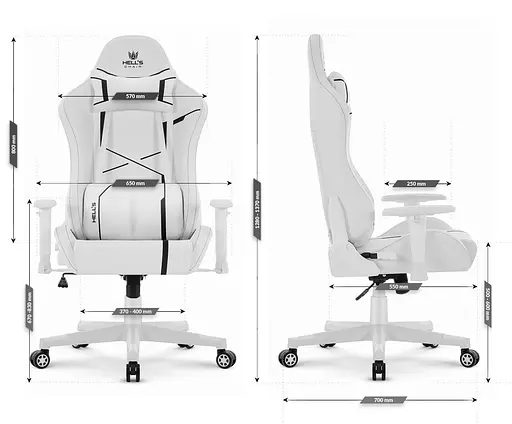 Компьютерное кресло Hell’s HC-2001 Grey экокожа - фото 8