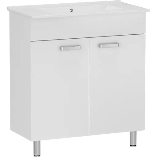 Тумба підвісна RJ Kink-L з умивальником RJ Jenor Білий - фото 1