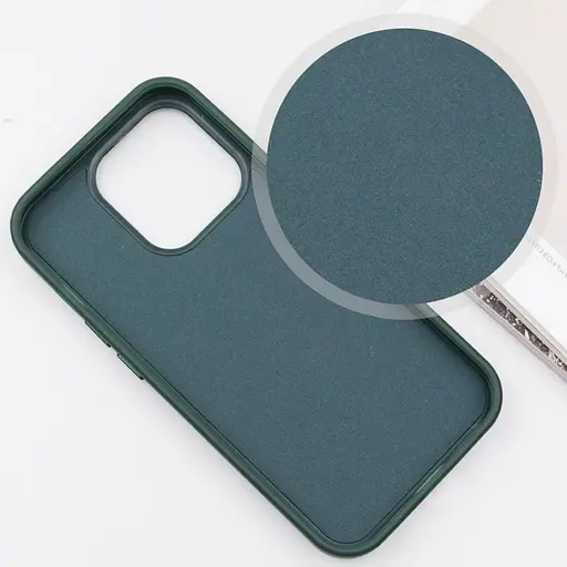 Шкіряний чохол Epik SnapCase with MagSafe для Apple iPhone 15 Pro Max 6.7 Green - фото 4