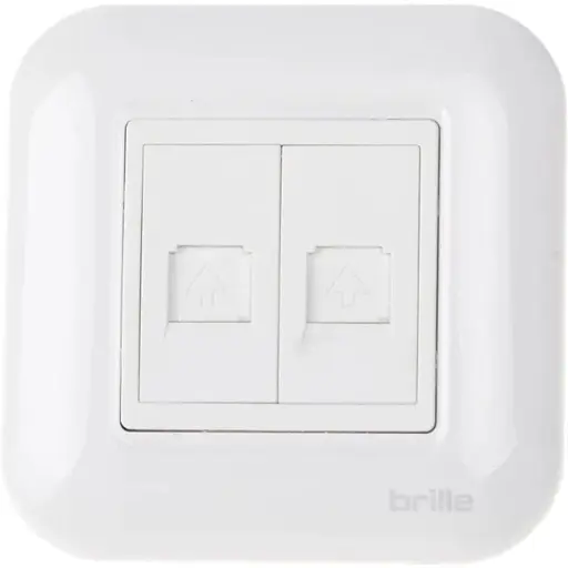 Рамка Brille для сетевой розетки TB-2TF White