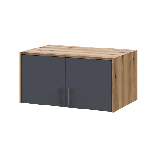 Антресоль Doros Ронді Дуб Артізан/Графіт 2 ДСП 82х52х41 (80737812)