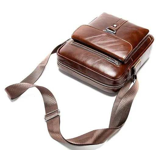 Чоловіча шкіряна сумка Vintage 23х27х6 см sum0012642 - фото 6