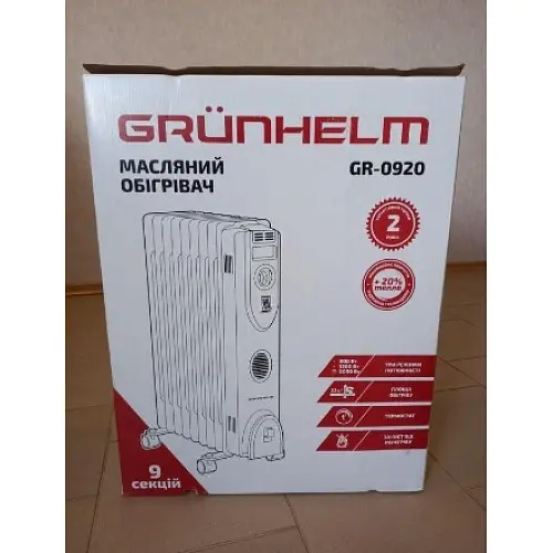 Масляний обігрівач Grunhelm GR-0920/2,0кВт - фото 4