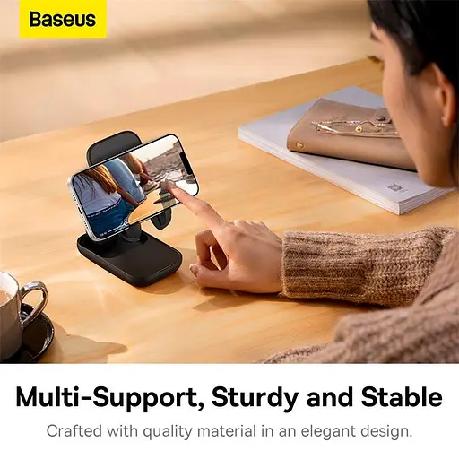 Тримач Baseus Seashell Series Folding Phone Stand (B10551500111-00) - фото 10