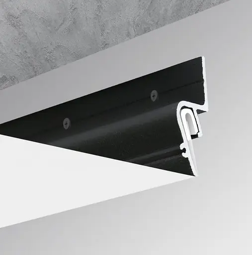 Профіль для натяжної стелі гарпунна система. Ефект "тіньового шва". 3м KLOODI KLP NAT1538 3 BK - фото 2