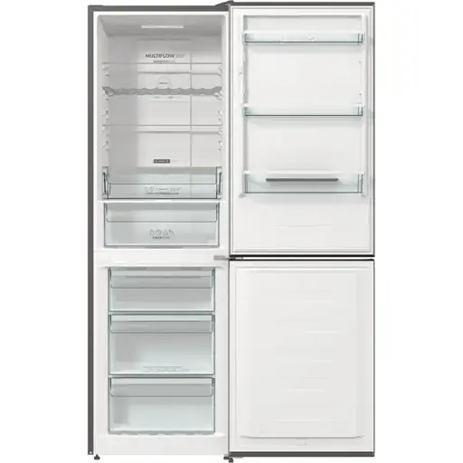 Холодильник Gorenje с нижней морозильной камерой 185х60х60 см 2 двери, 203(99) л А++ Total NF внешний дисплей нерж - фото 8