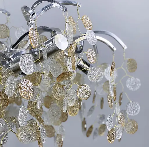 Бра в срібному кольорі з комбінованими пластинами Line F YG 28 CH - фото 2