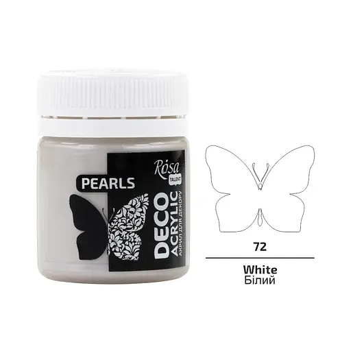 Акрил для декора Белый перламутр (72) 20 мл Rosa Talent - фото 5