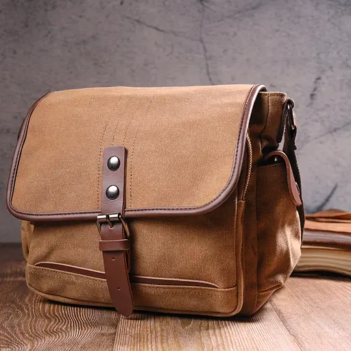 Функціональна чоловіча сумка з клапаном із текстилю 17х24х13 см Vintage 17х24х13 см sum0021440 - фото 8