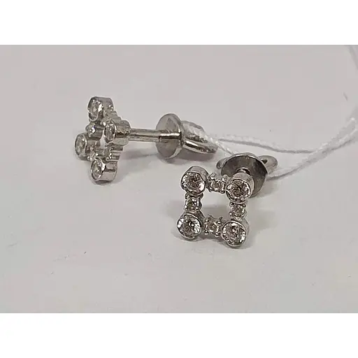 Срібні пуссети Vegas з фіанітами. 20223Р - фото 3