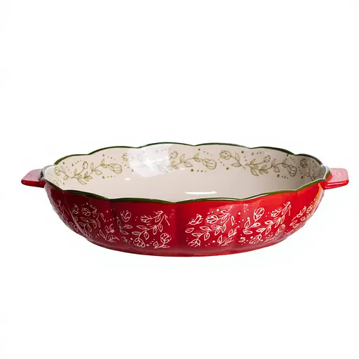 Форма для запекания Vintage Ø30 (см) круглая форма для выпекания в духовке с ручками Красный Yiwu HM04-08