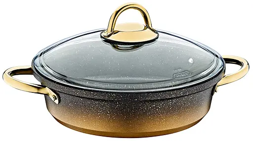 Набір каструль O.M.S. Collection 3048 з гранітно-мармуровим покриттям Чорний (Туреччина) - фото 8