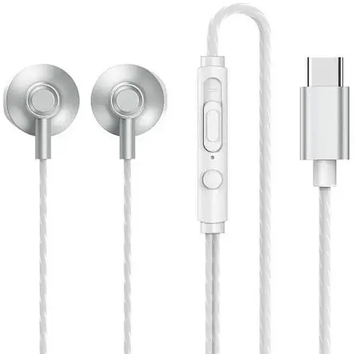 Проводные наушники Remax RM-711a TYPE-C Wired Earphone for Music & Call, 1.2m, silver