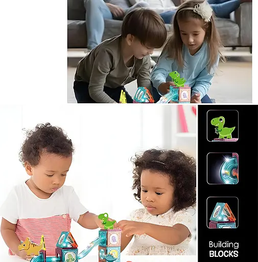 Конструктор магнітний DIY Magnetic Building Blocks на 86 деталей (СН1170) - фото 4