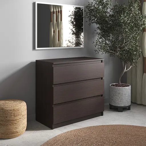 Комод Vays R-3, на 3 шухляди без ручок, ЛДСП 80×40×75 см - для дому, офісу, вітальні, спальні - фото 6