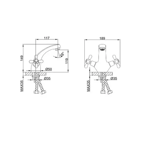 Змішувач для умивальника Frap F1025 - фото 4