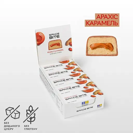 Батончики Space Food Space Bite Peanut-Caramel, 10x45 г - фото 2