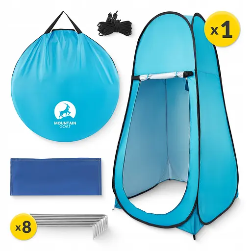 Намет туалет-душ, переодягальня Mountain Goat Pop-Up 200 x 110 x 110 см саморозкладний Sky Blue (P-5905973401456) - фото 8