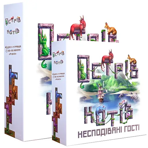 Настільна гра Geekach Games Острів котів з доповненням Несподівані гості (укр.) (GKCH001+1.2) - фото 1