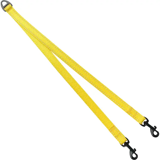 Повідець-спарка для собак рефлекторний Barksi Active (ширина 16 мм, довжина 40 см) жовтий - фото 2