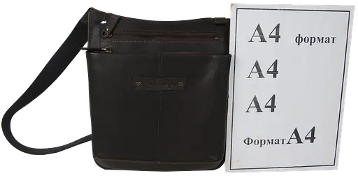 Мужская кожаная сумка через плечо коричневая Mykhail Ikhtyar sum0028781 - фото 8