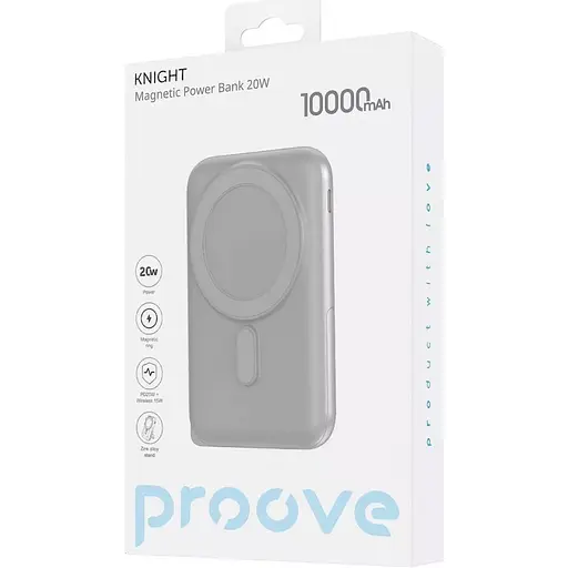 Зовнішній акумулятор Proove Knight 10000mAh 20W Dark Gray (PBGI20012205) [115580] - фото 5
