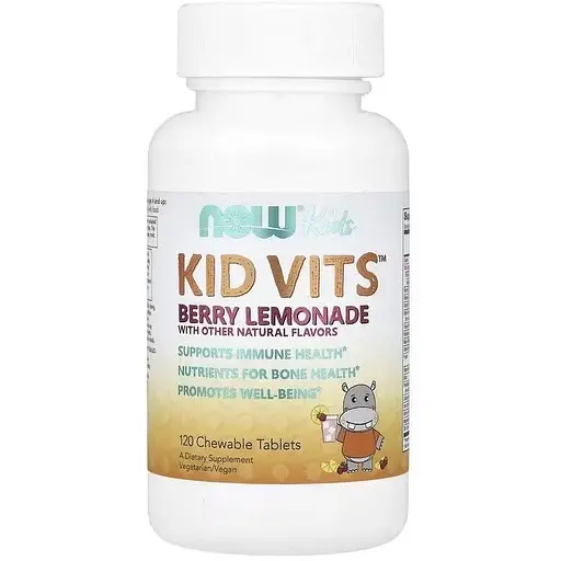 Мінерально-вітамінний комплекс NOW Kids Kid Vits, 120 жувальних таблеток для дітей - Ягідний лимонад
