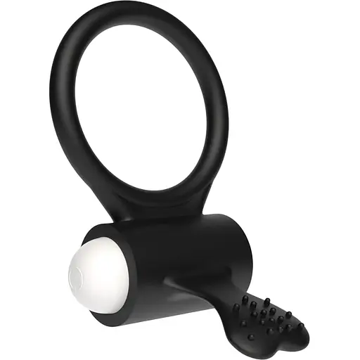 Виброкольцо Lovetoy Power Clit Cockring Heart черный