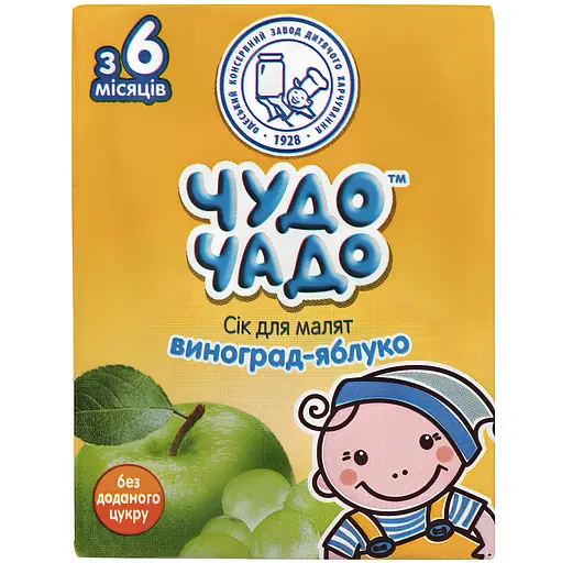 Упаковка сока Чудо-Чадо Виноградно-яблочный 3.6 л (200 мл х 18 шт.) - фото 2